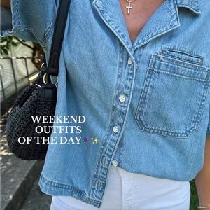 Universal Thread Light Blue Denim Blazer